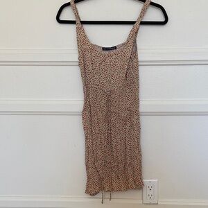 Brandy Melville Red and Cream Mini Dress